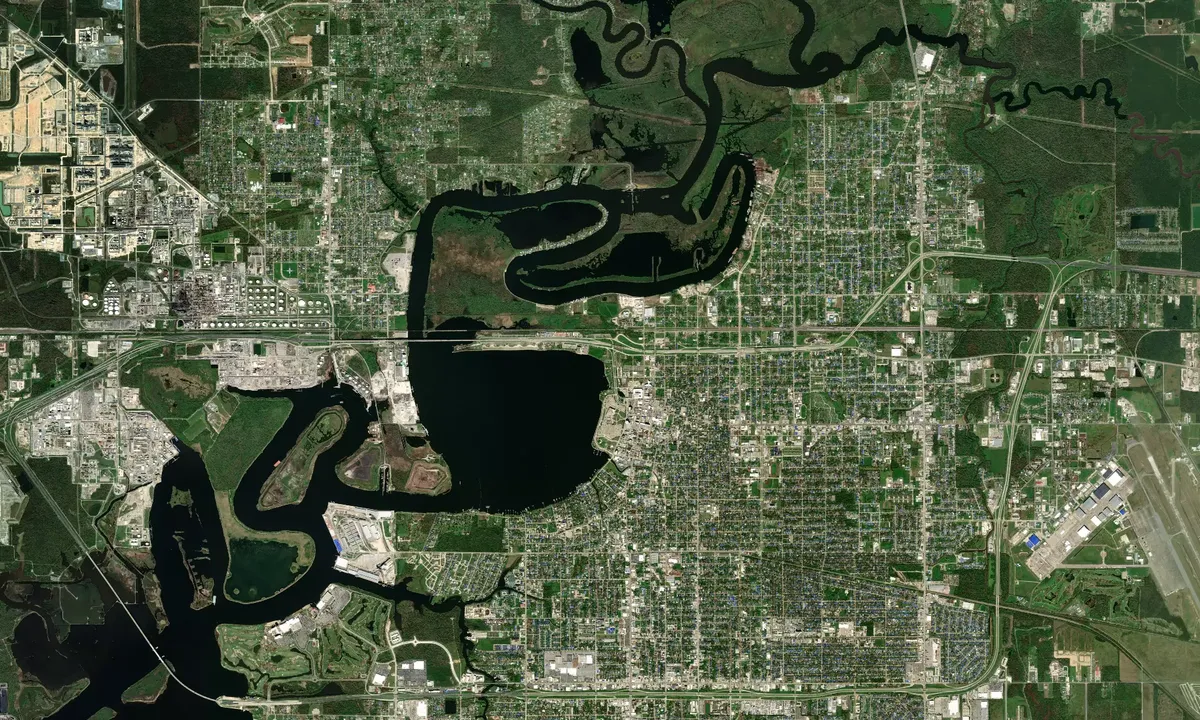 Flyfoto av Lake Charles - 1