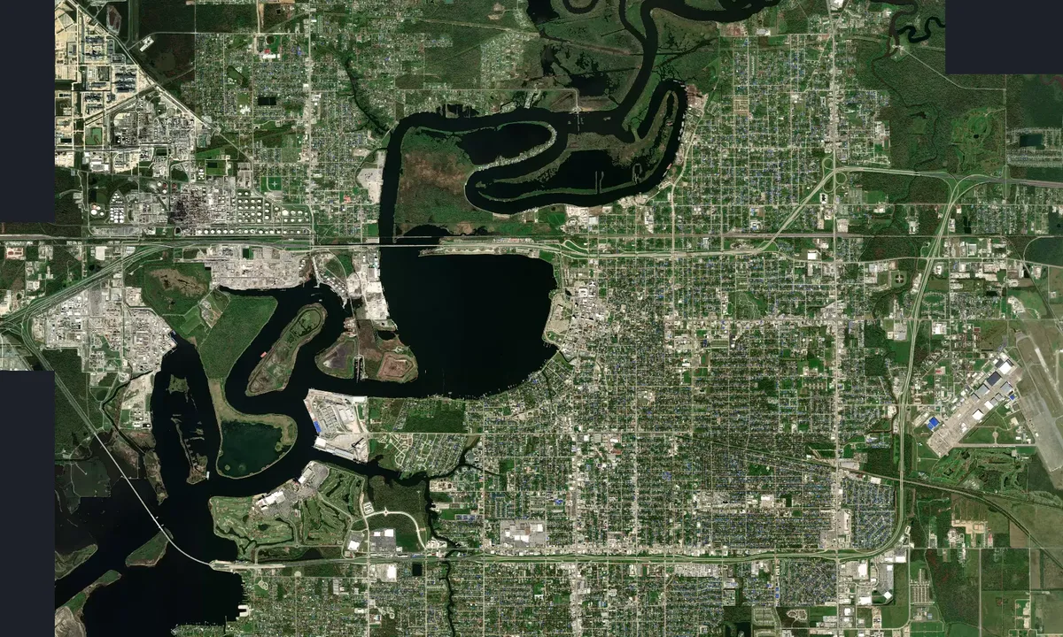 Flyfoto av Lake Charles - 2