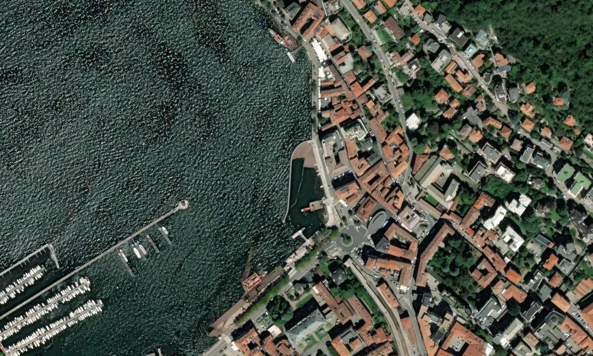 Flyfoto av Lake Como, Italy