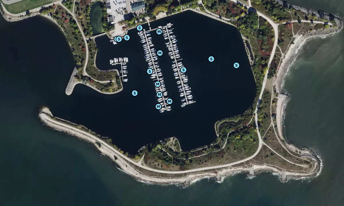 Satelite image of Lake Shore Yacht Club