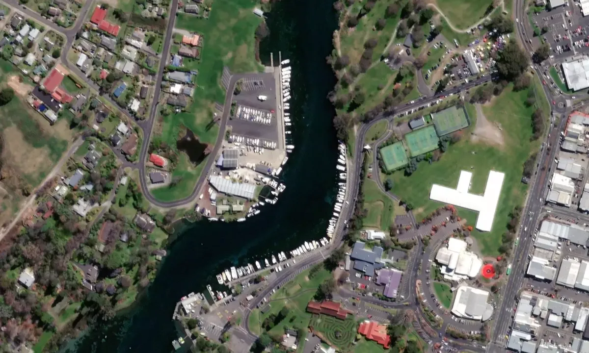 Satelite image of Lake Taupo Marina