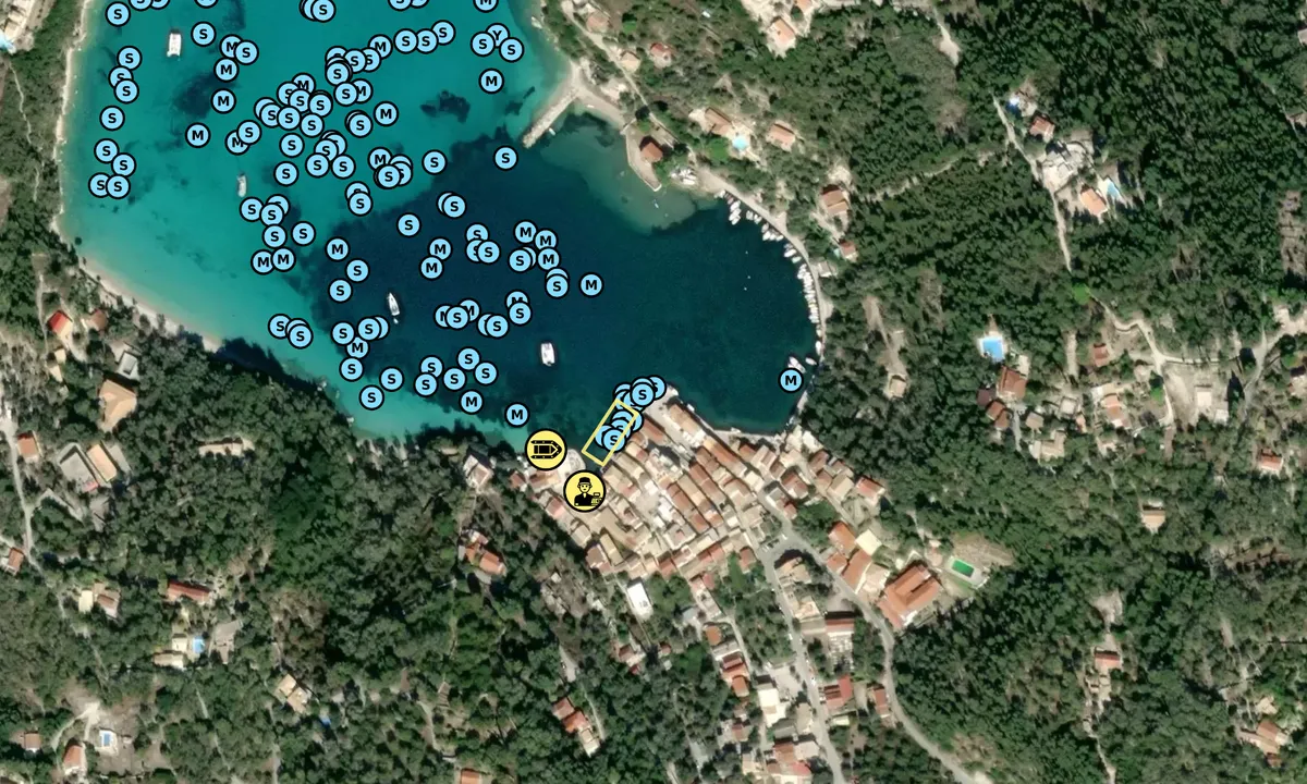 Satelite image of Lakka Harbour