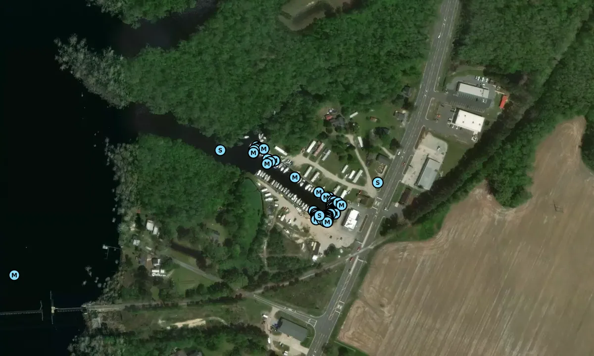 Satelite image of Lamb's Marina - Camden
