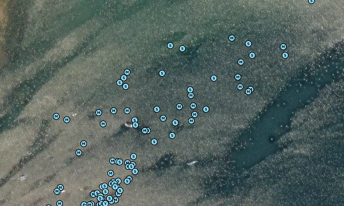 Satelite image of Lamlash (anchorage)