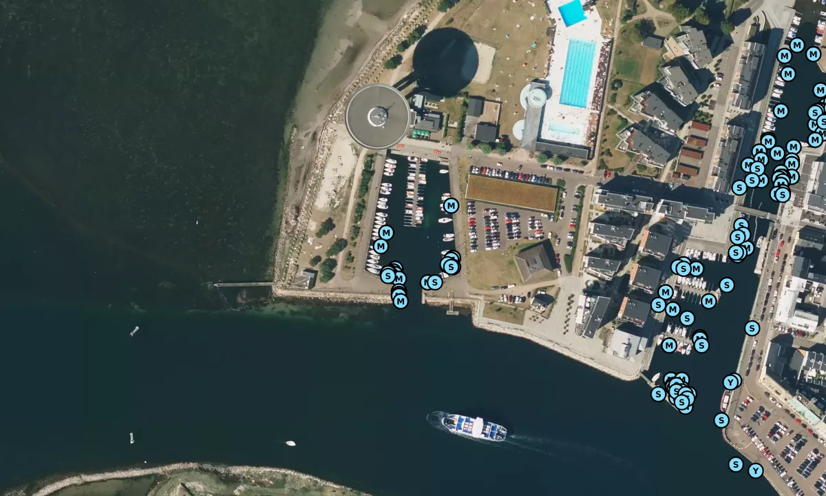 Satelite image of Landskrona - Lustbåtshamnen