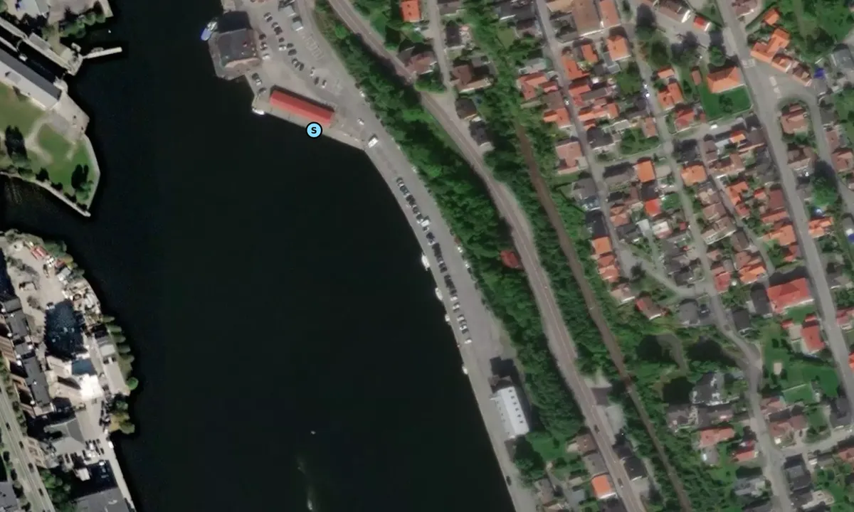 Satelite image of Langbrygga - Skien