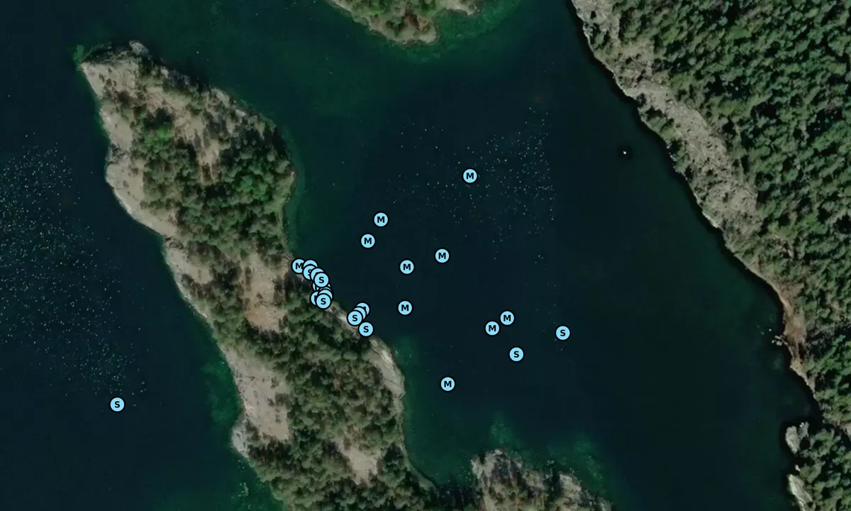 Satelite image of Långholmen - Huholmen