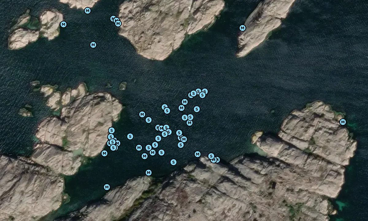 Satelite image of Långö Hampholmarna