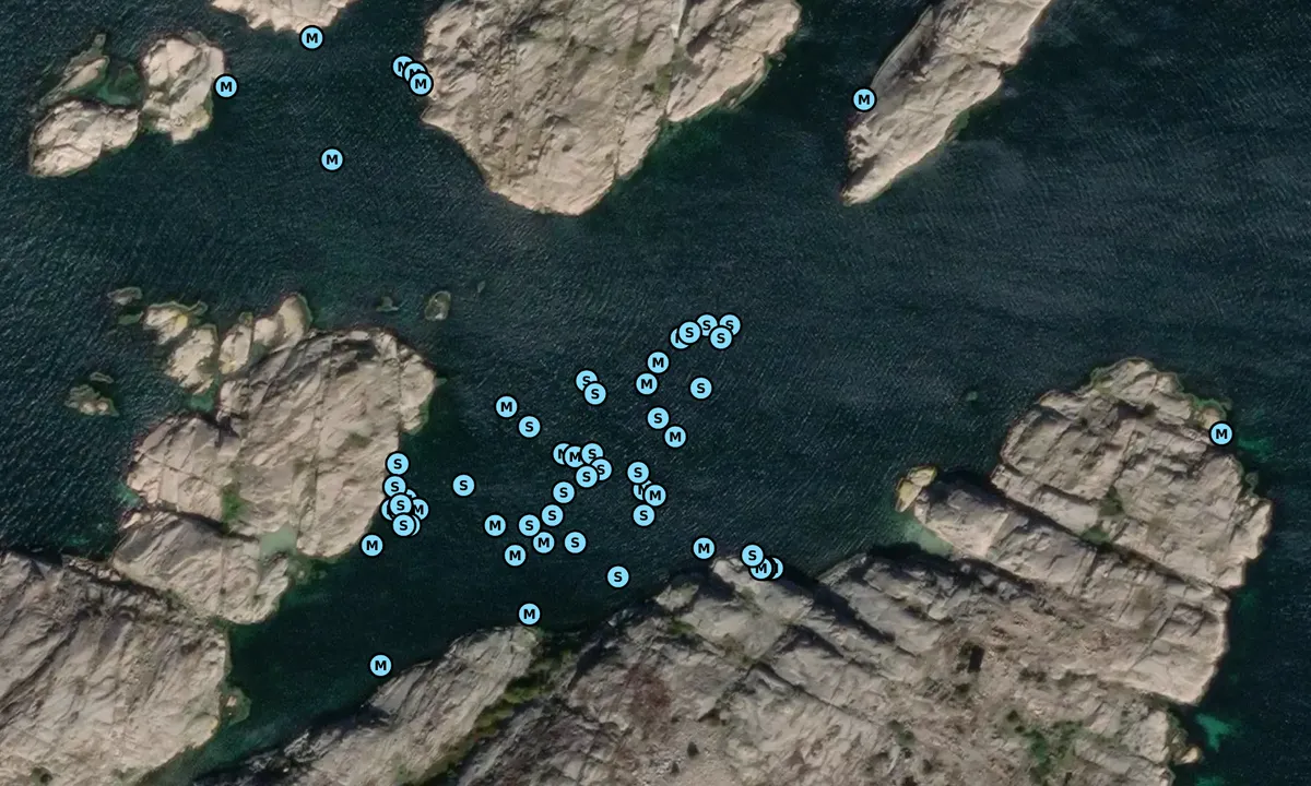 Satelite image of Långö Hampholmarna