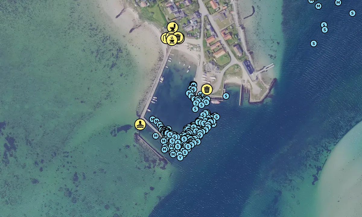 Satelite image of Langør Havn