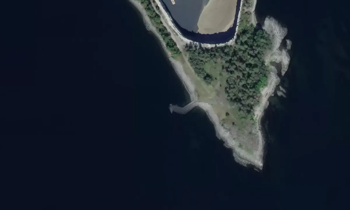 Flyfoto av Langøya sør/vest