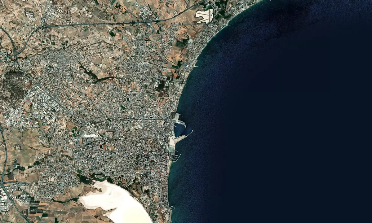 Flyfoto av Larnaca
