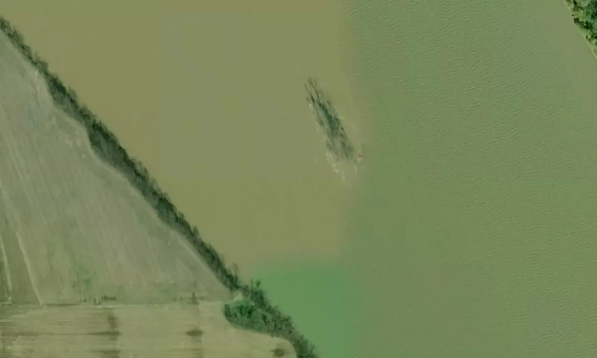 Satelite image of Laughery Island