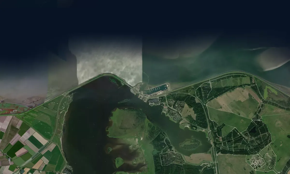 Flyfoto av Lauwersoog (Aussenhafen)