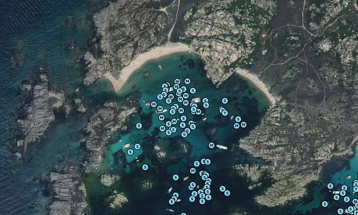 Satelite image of Lavezzi Island
