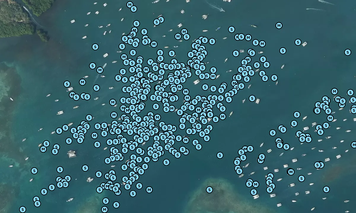 Satelite image of Le Marin Lagoon