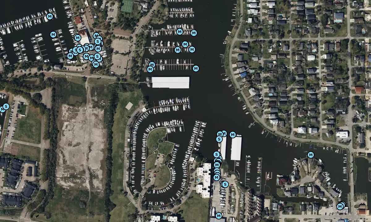 Satelite image of Legend Point Marina