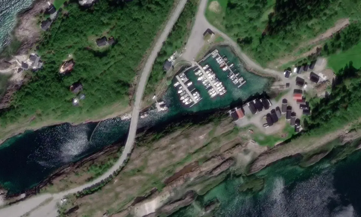 Satelite image of Leinesodden Marina