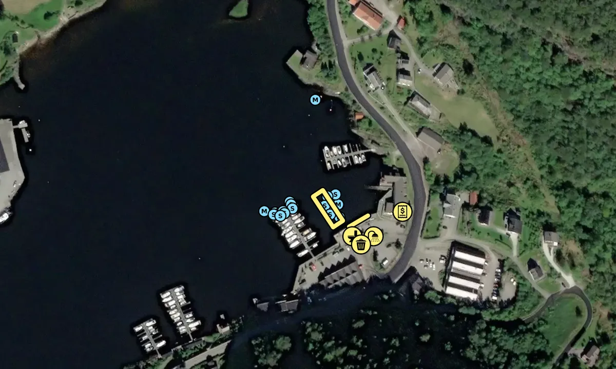 Satelite image of Leirvik Gjestehavn
