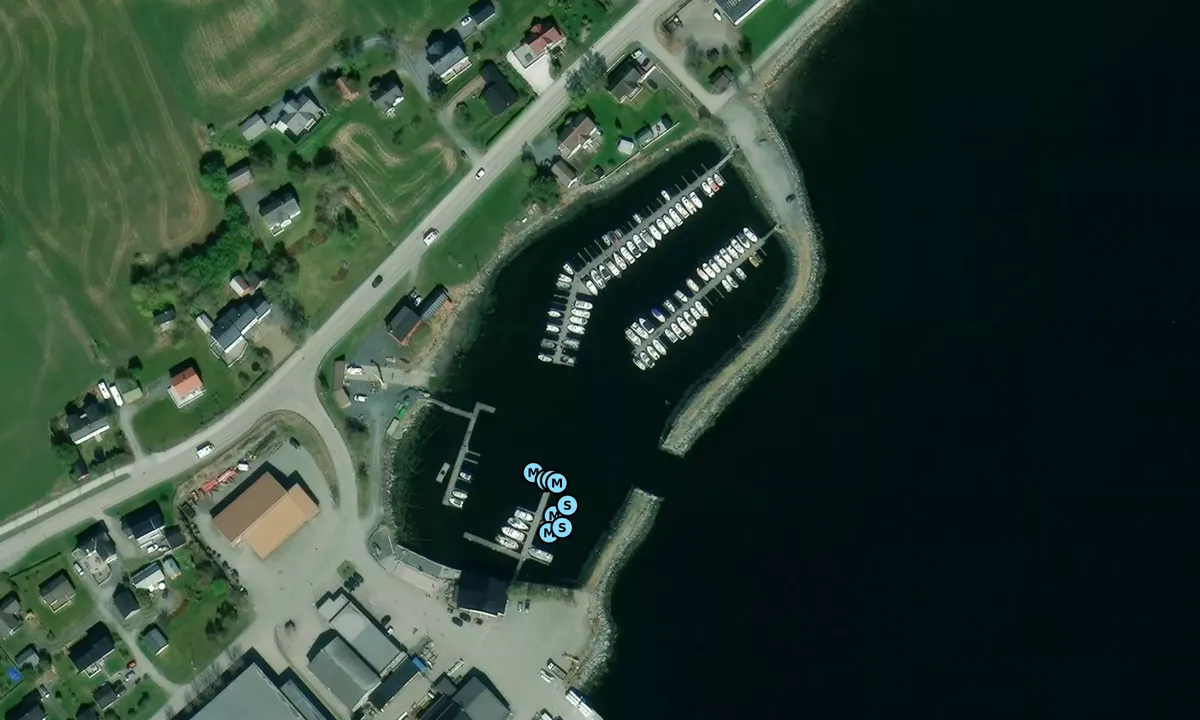 Satelite image of Leksvik Småbåthavn