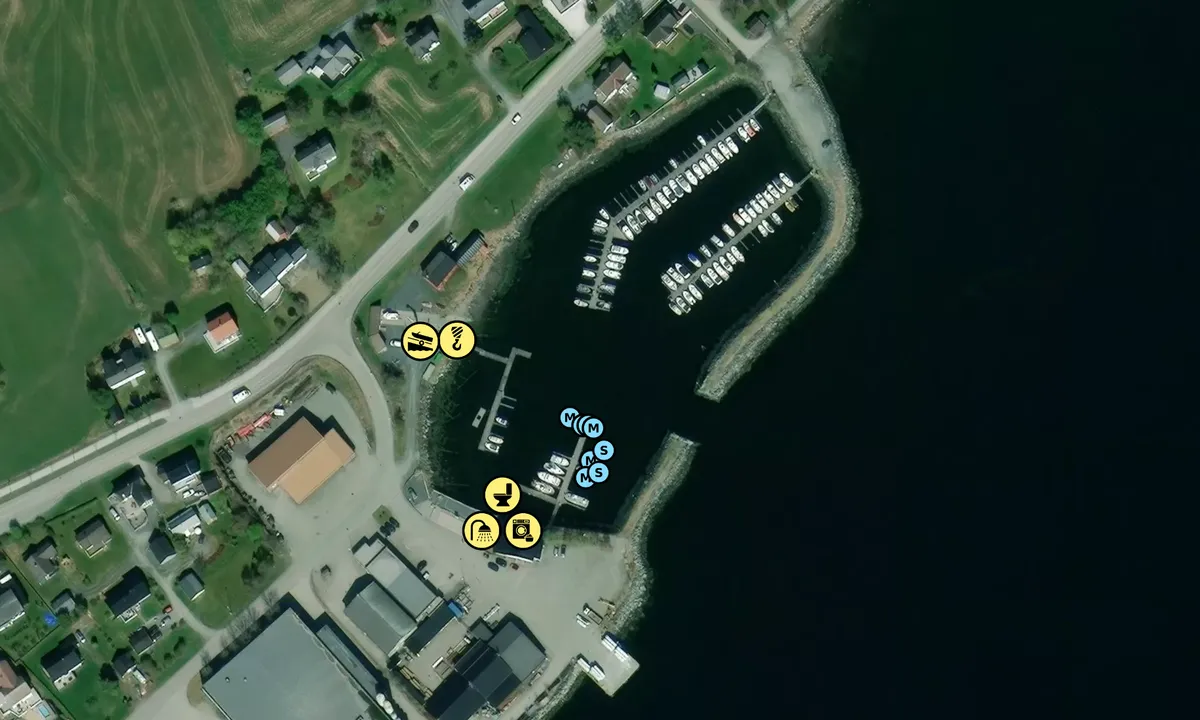 Satelite image of Leksvik Småbåthavn