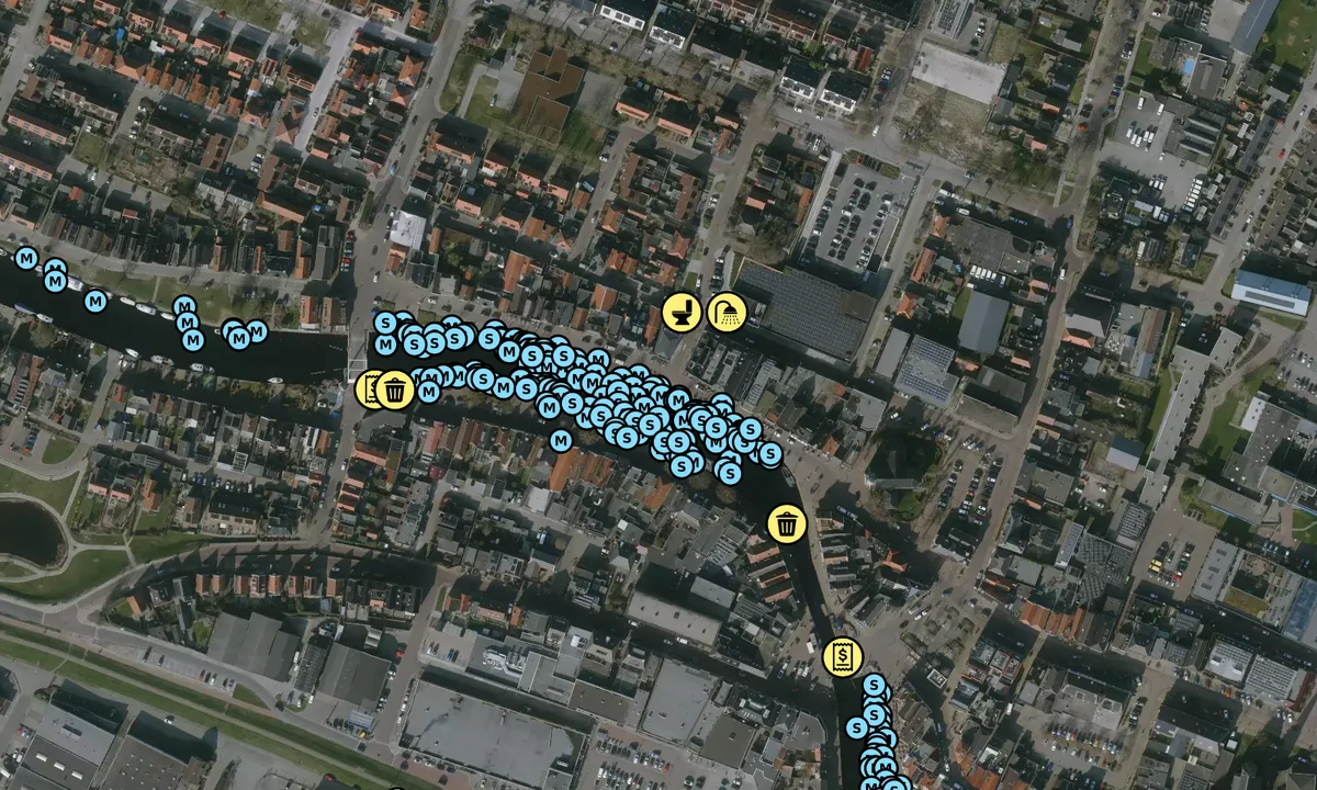 Satelite image of Lemmer binnenhaven