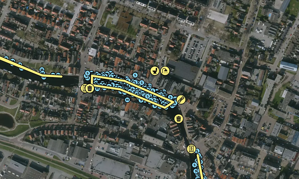 Satelite image of Lemmer binnenhaven
