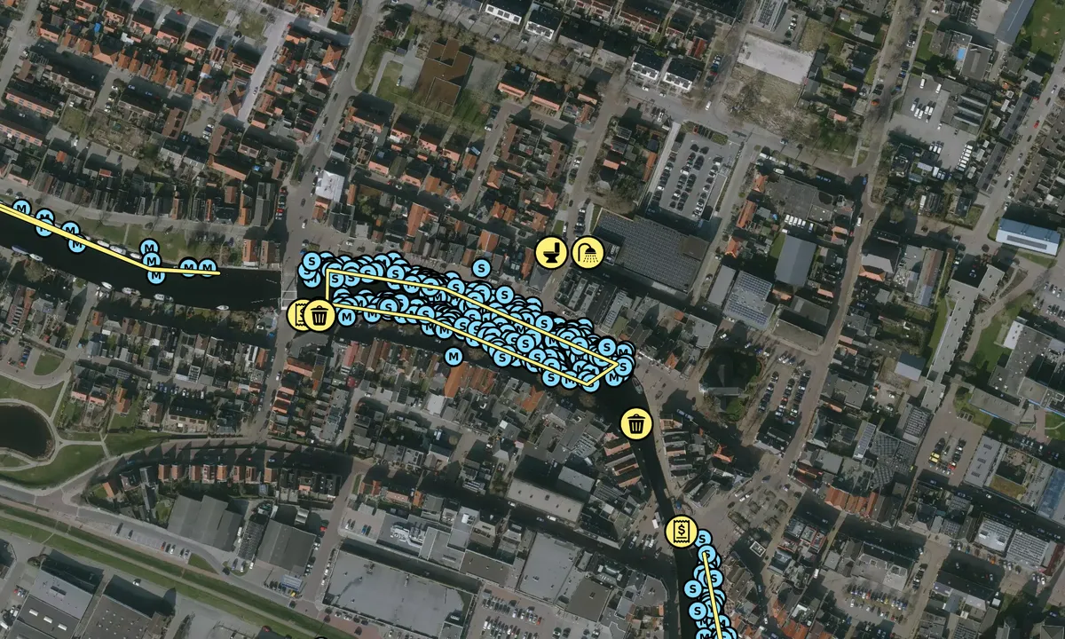 Satelite image of Lemmer binnenhaven