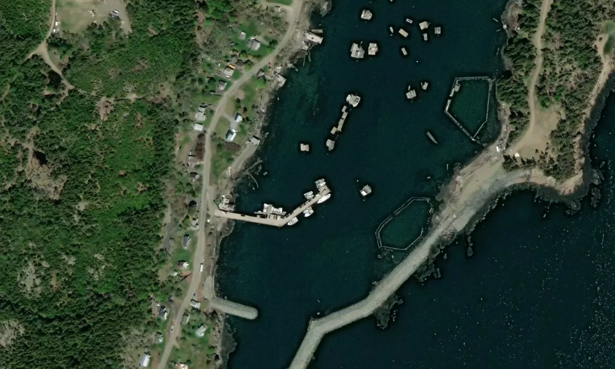 Flyfoto av Leonardville Harbour
