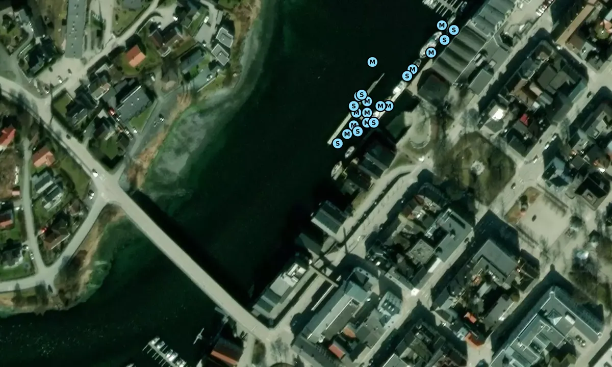 Satelite image of Levanger Gjestehavn
