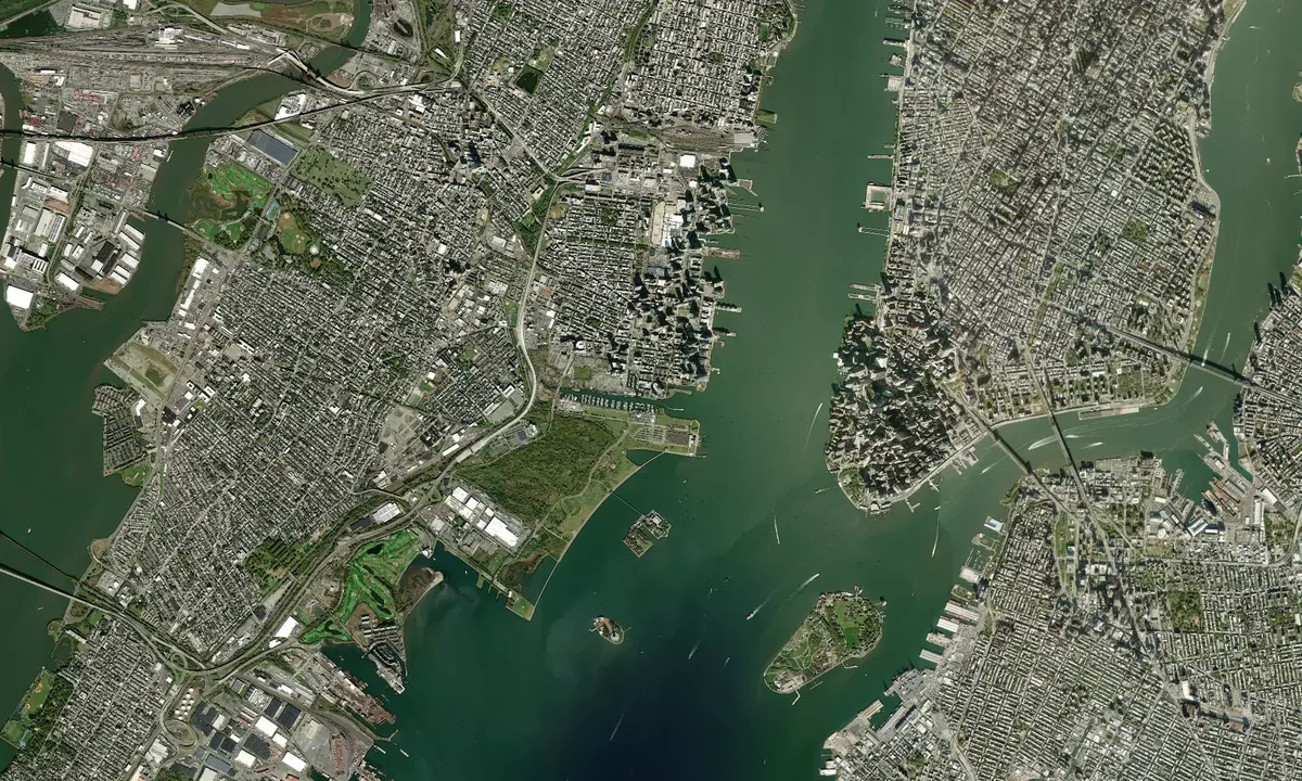 Flyfoto av Liberty Landing Marina