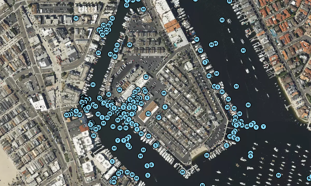 Satelite image of Lido Yacht Anchorage