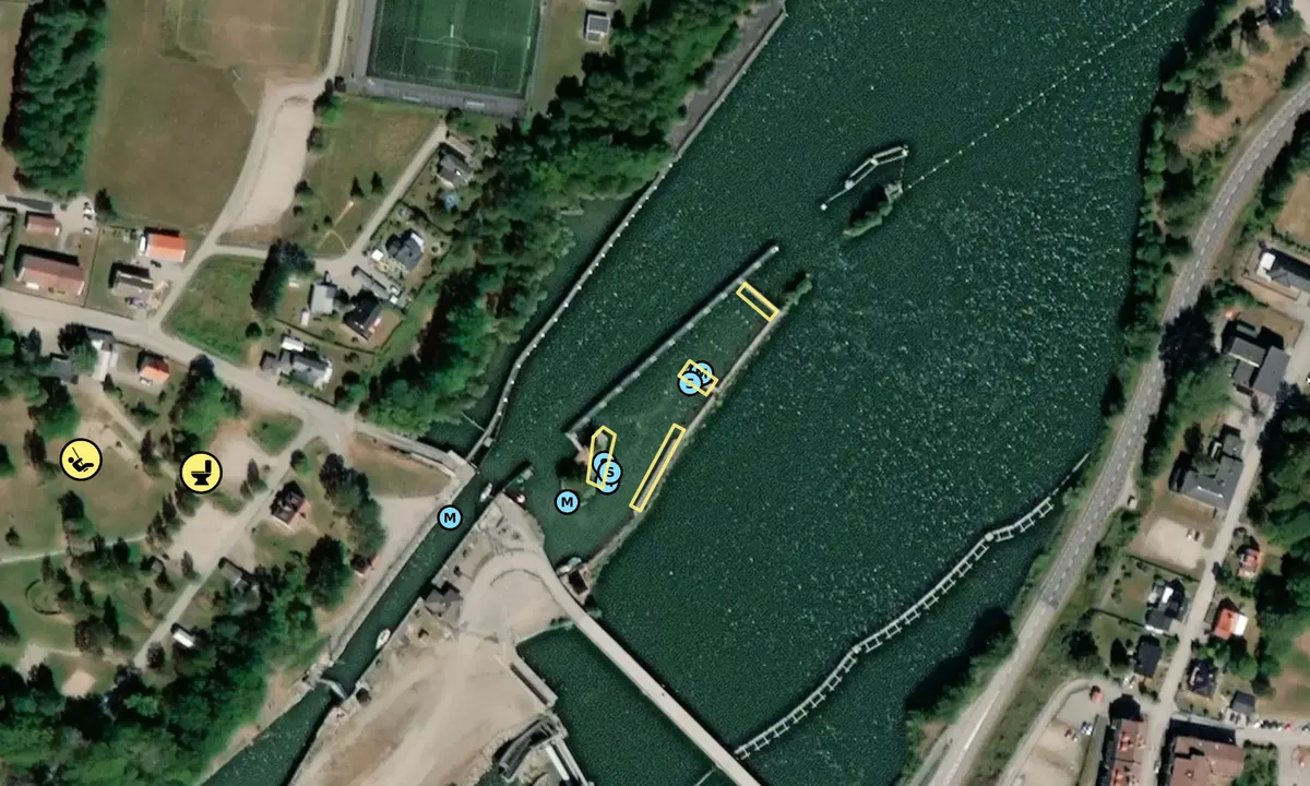Satelite image of Lilla Edet (Övernattningshamn)