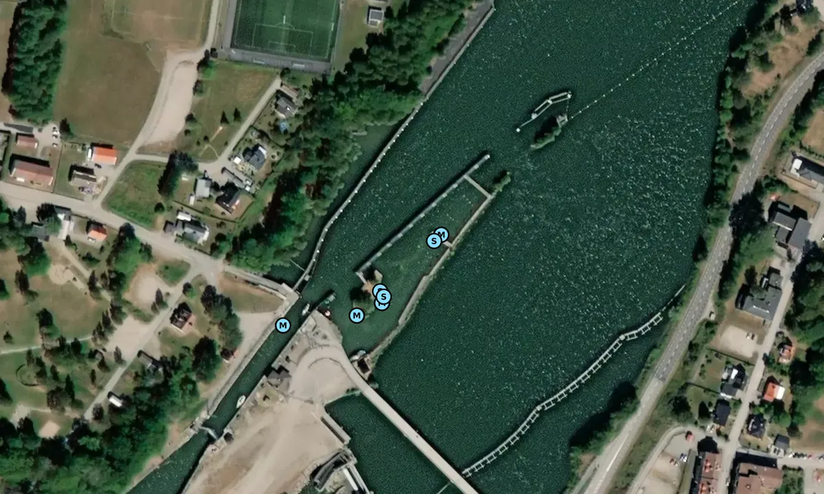 Satelite image of Lilla Edet (Övernattningshamn)