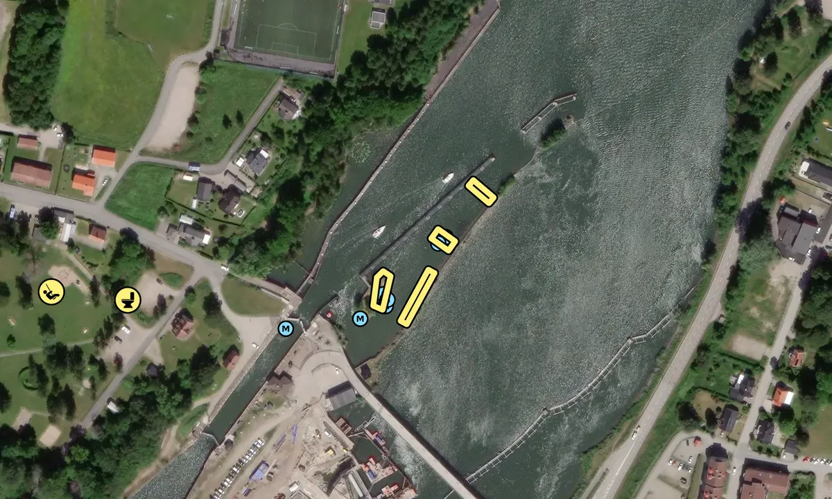 Satelite image of Lilla Edet (Övernattningshamn)