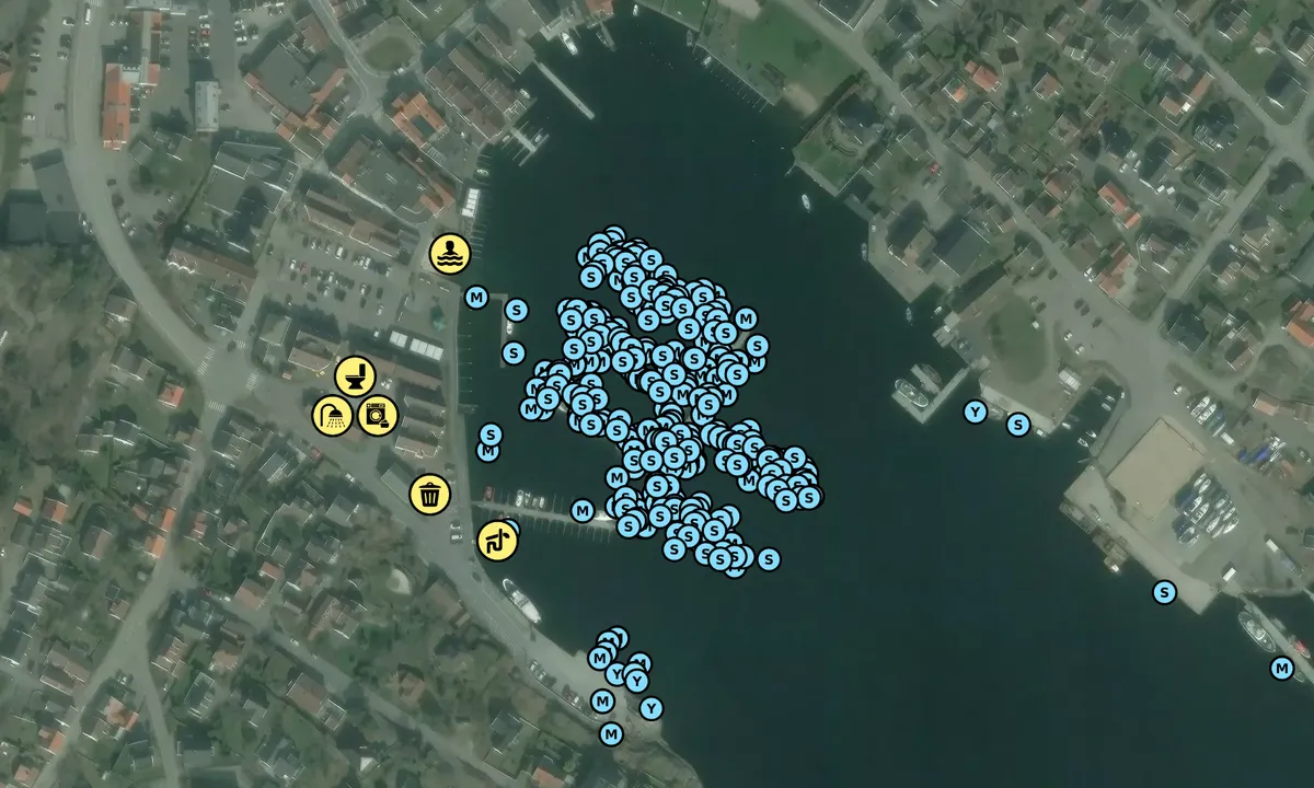 Satelite image of Lillesand Gjestehavn
