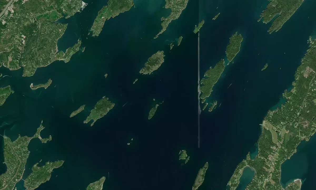 Flyfoto av Little French Island