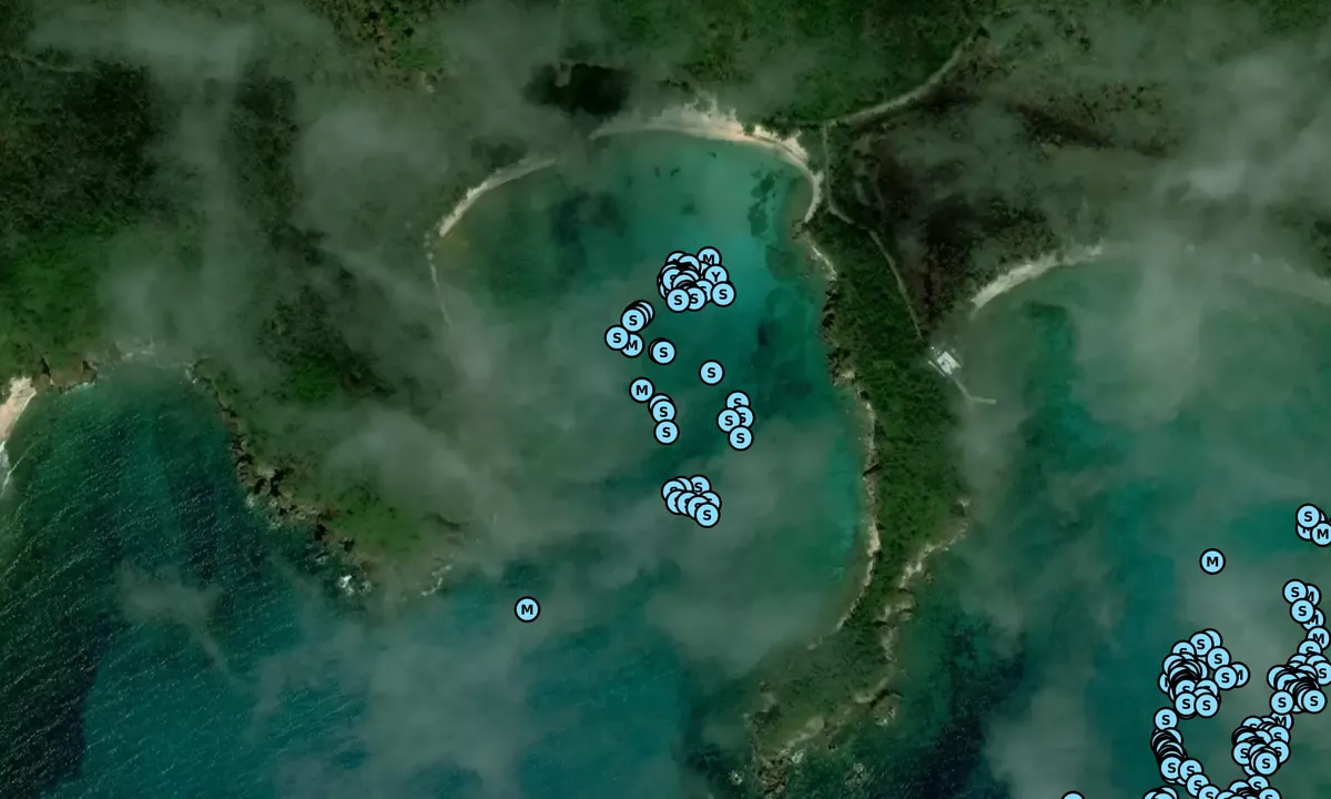 Satelite image of Little Lameshur Bay