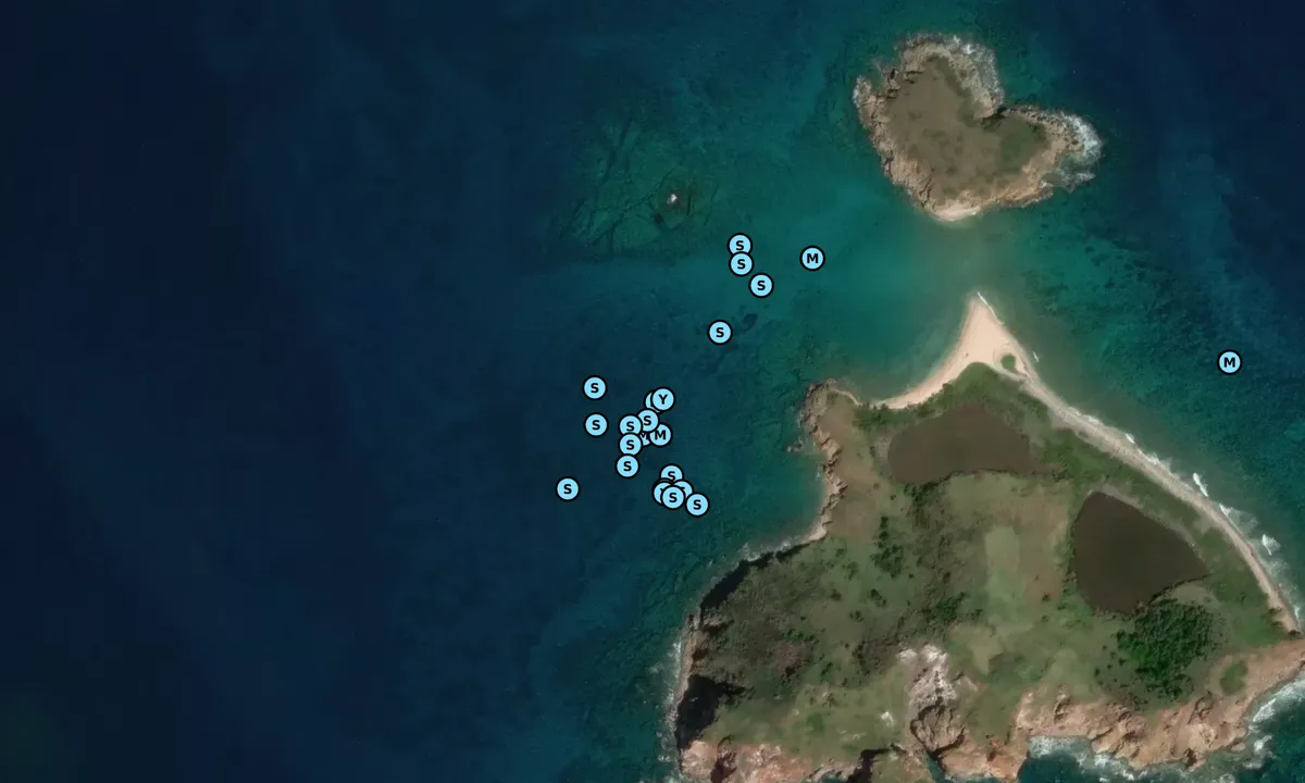 Satelite image of Little Saba Island