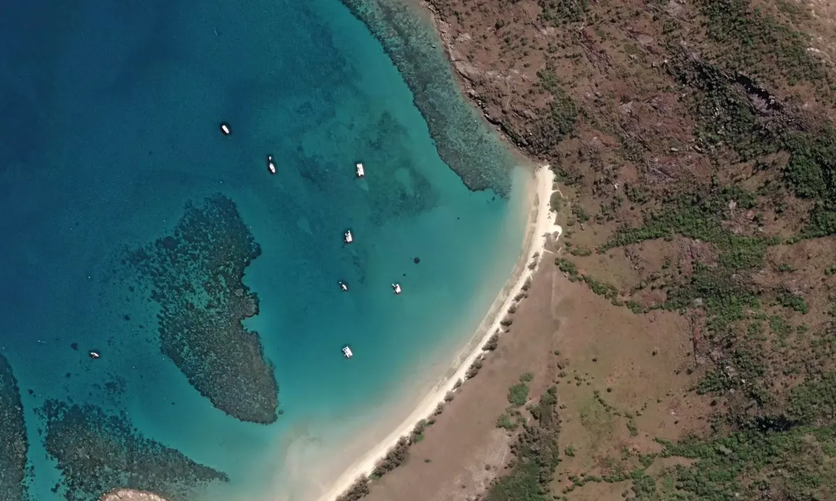Flyfoto av Lizard Island anchorage 