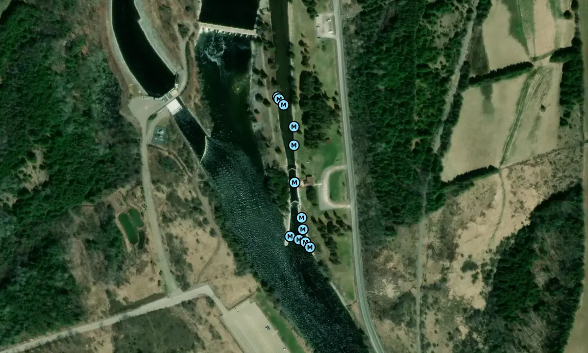 Satelite image of Lock 22, Nassau Mills, Parks Canada
