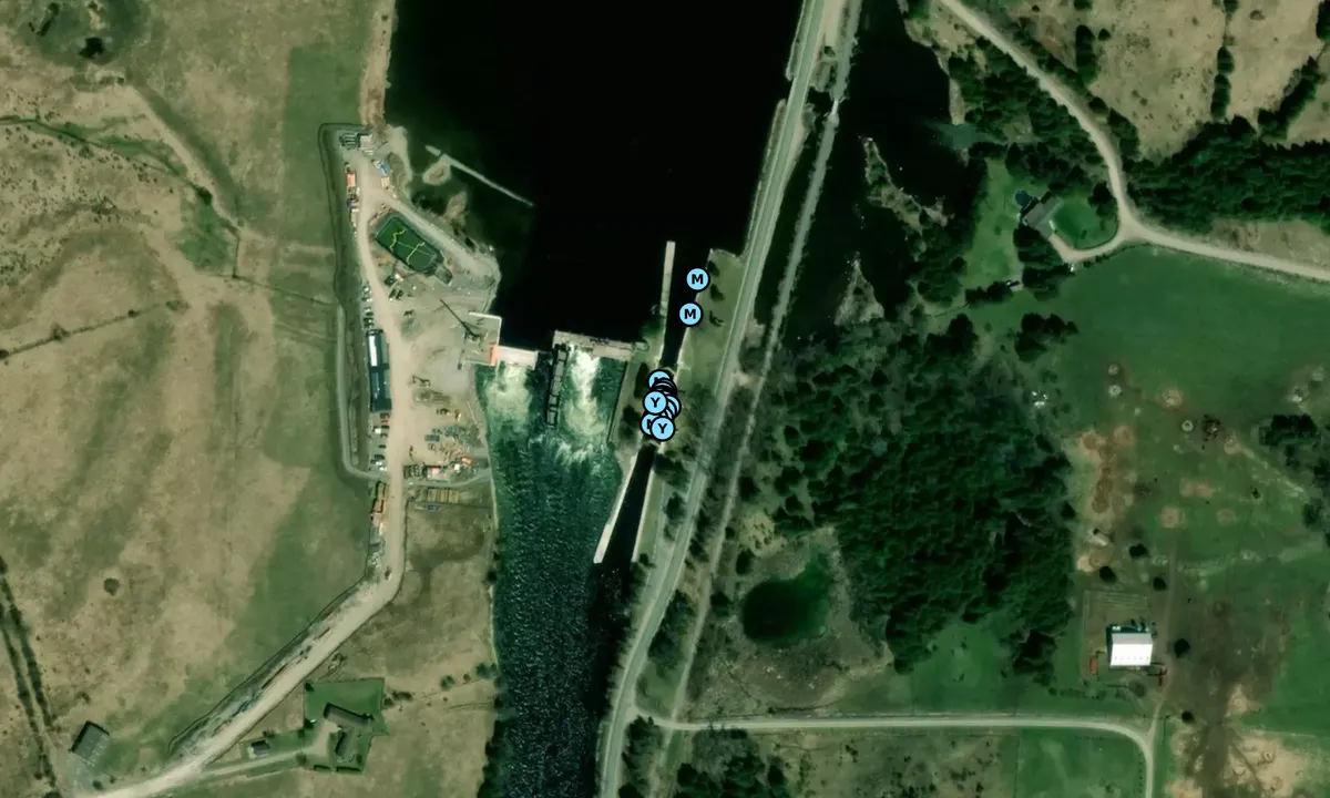 Satelite image of Lock 25, Sawer Creek, Parks Canada