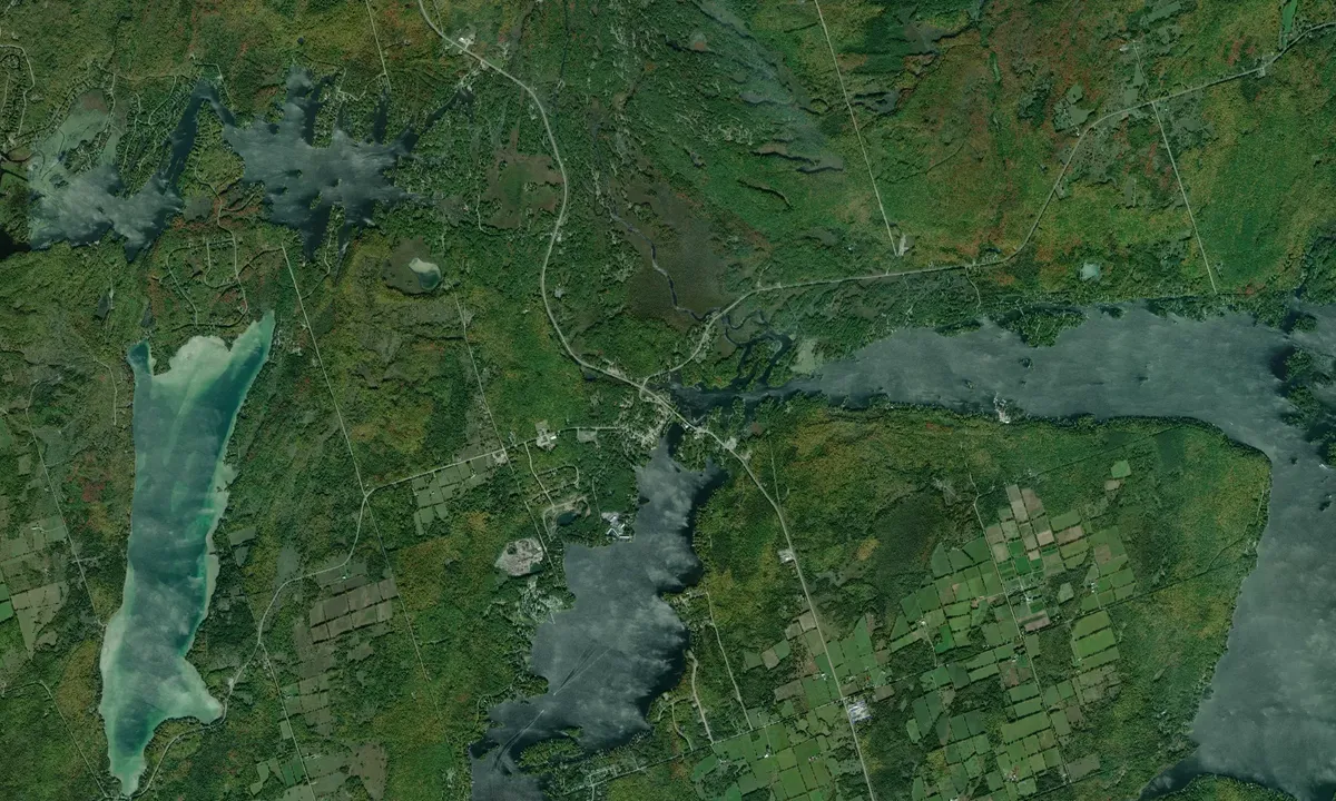 Flyfoto av Lock 31 Buckhorn Parks Canada