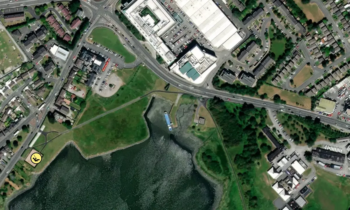 Satelite image of London Guilds harbour (across the road from the G 