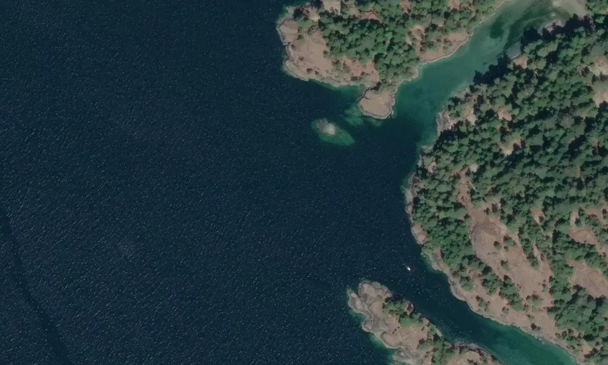 Flyfoto av Long Bay - Lasqueti Island