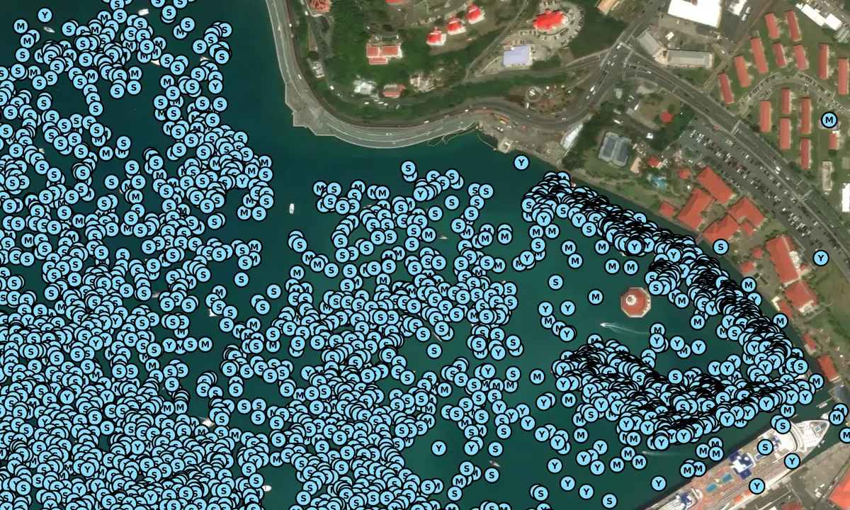 Satelite image of Long Bay - Water Island