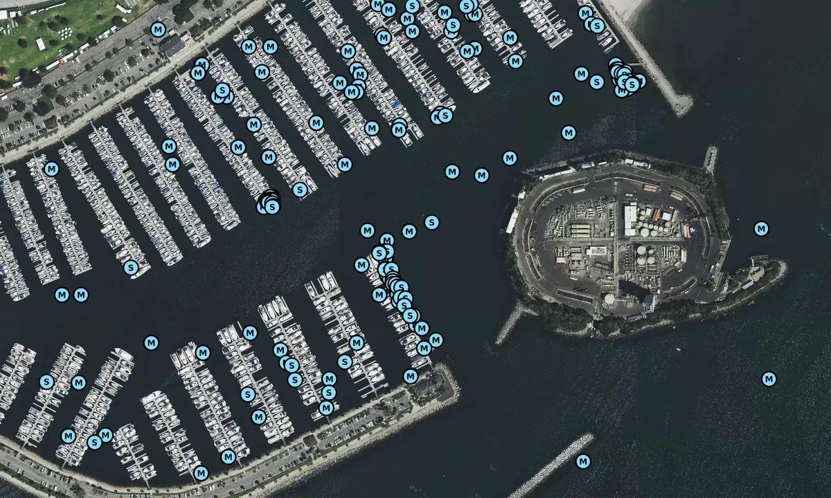 Satelite image of Long Beach Shoreline Marina