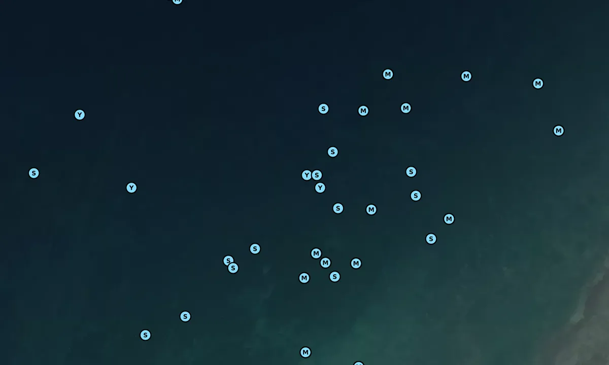 Satelite image of Long Key inside anchorage