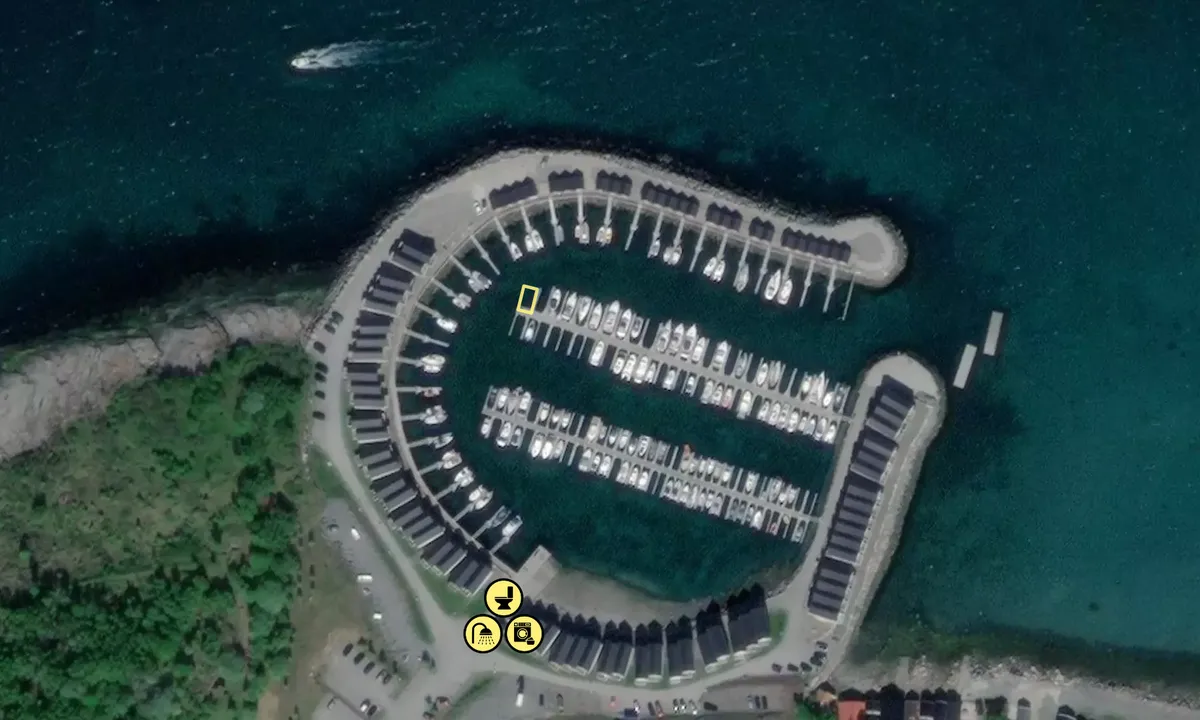 Satelite image of Løpshavn Båtforening