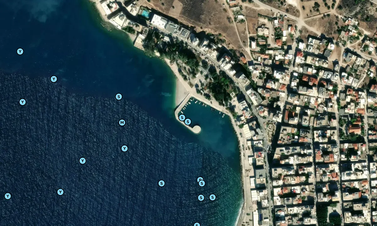 Satelite image of Loutraki Harbour